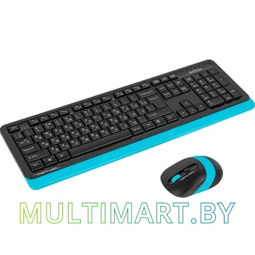 Комплект клавиатура + мышь A4Tech Fstyler FG1010 (черный/синий)